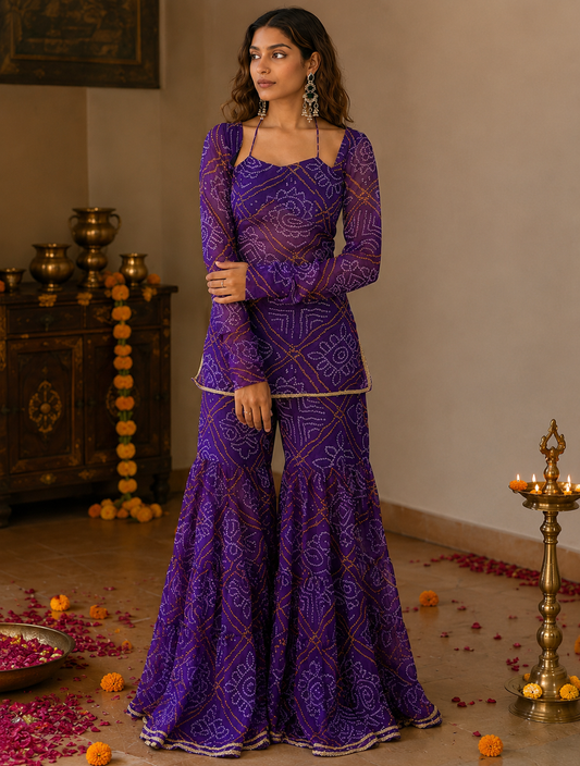 Jamuni Kurti sharara set