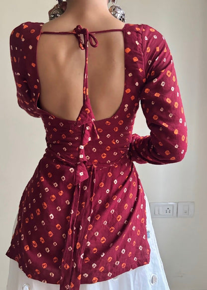 Rani Bandhani Kurti