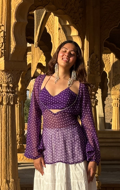 Riva bandhni Kurti