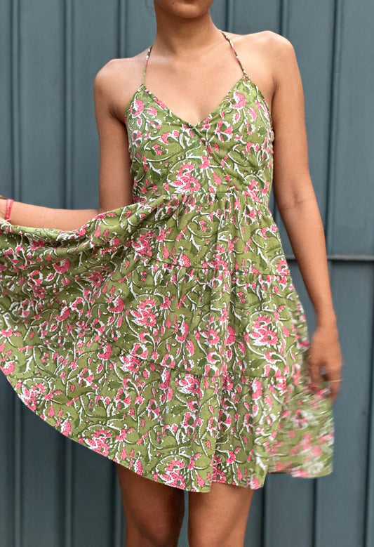Aaranya Green Dress