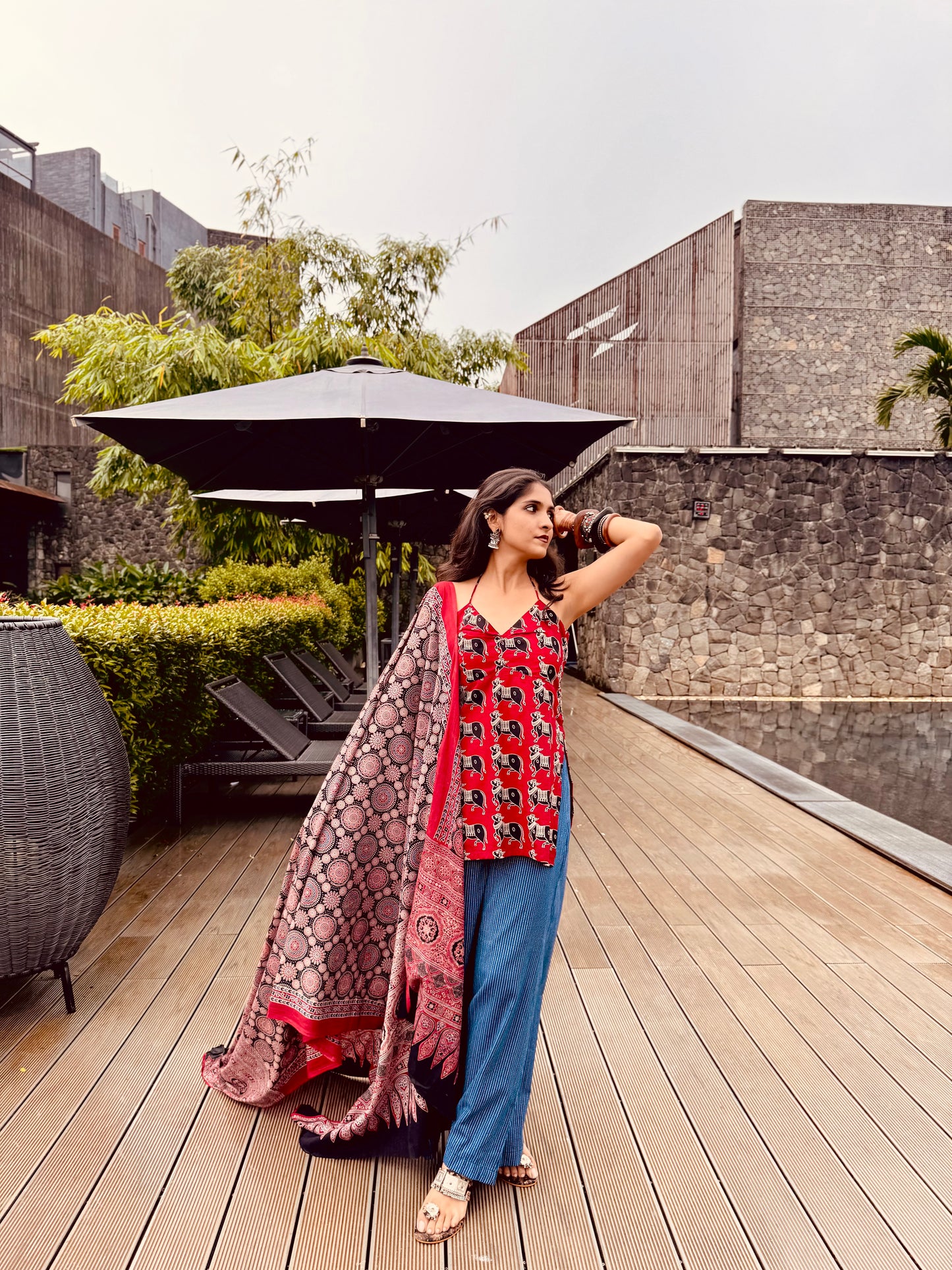 Vamika Ajrakh Set